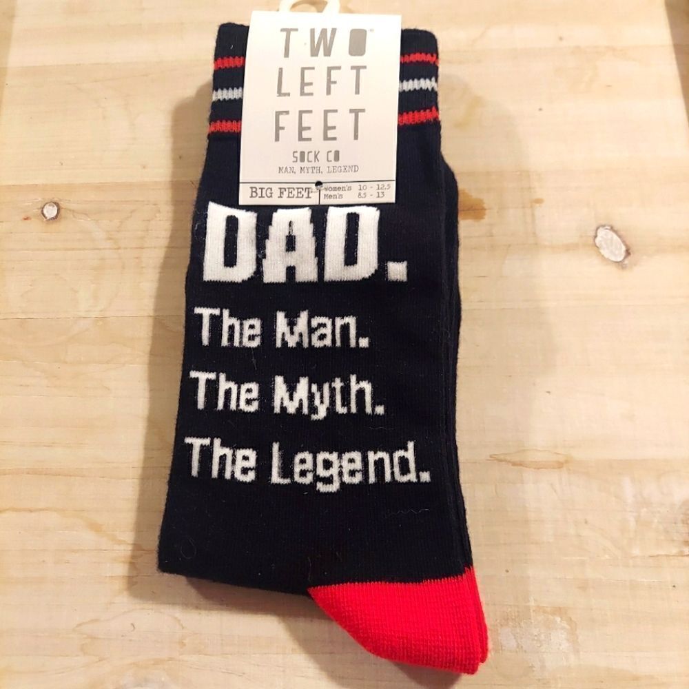 TWO Left Feet Dad Socks New In Package Unisex